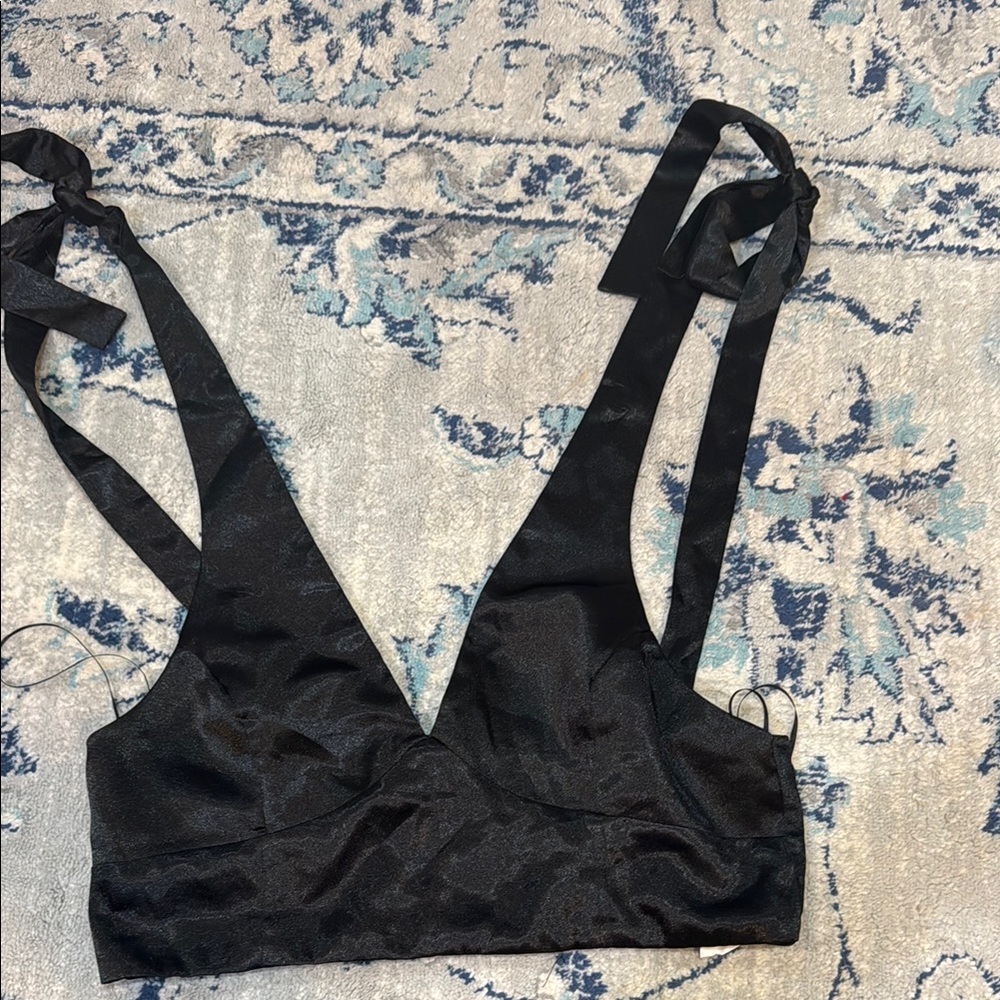 Nasty Gal Black Tank Top with Adjustable Straps